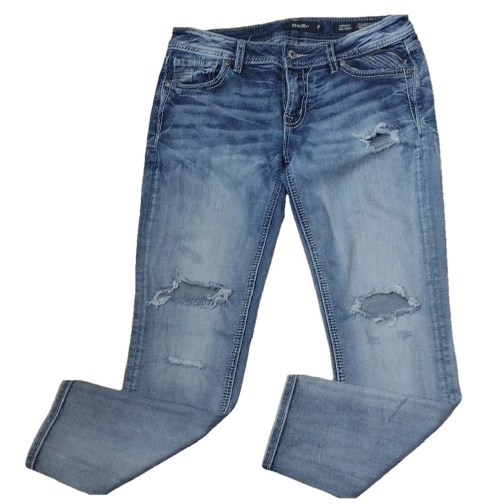 Miss me distressed signature ankle skinny jeans size 29
